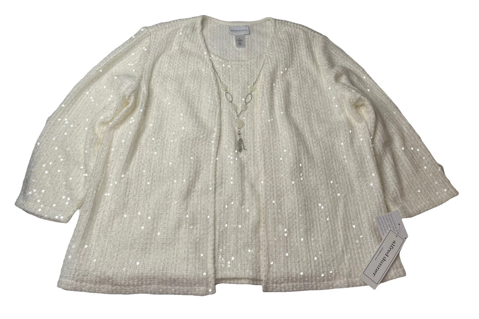 Suéteres sólido blanco Alfred Dunner para Mujeres