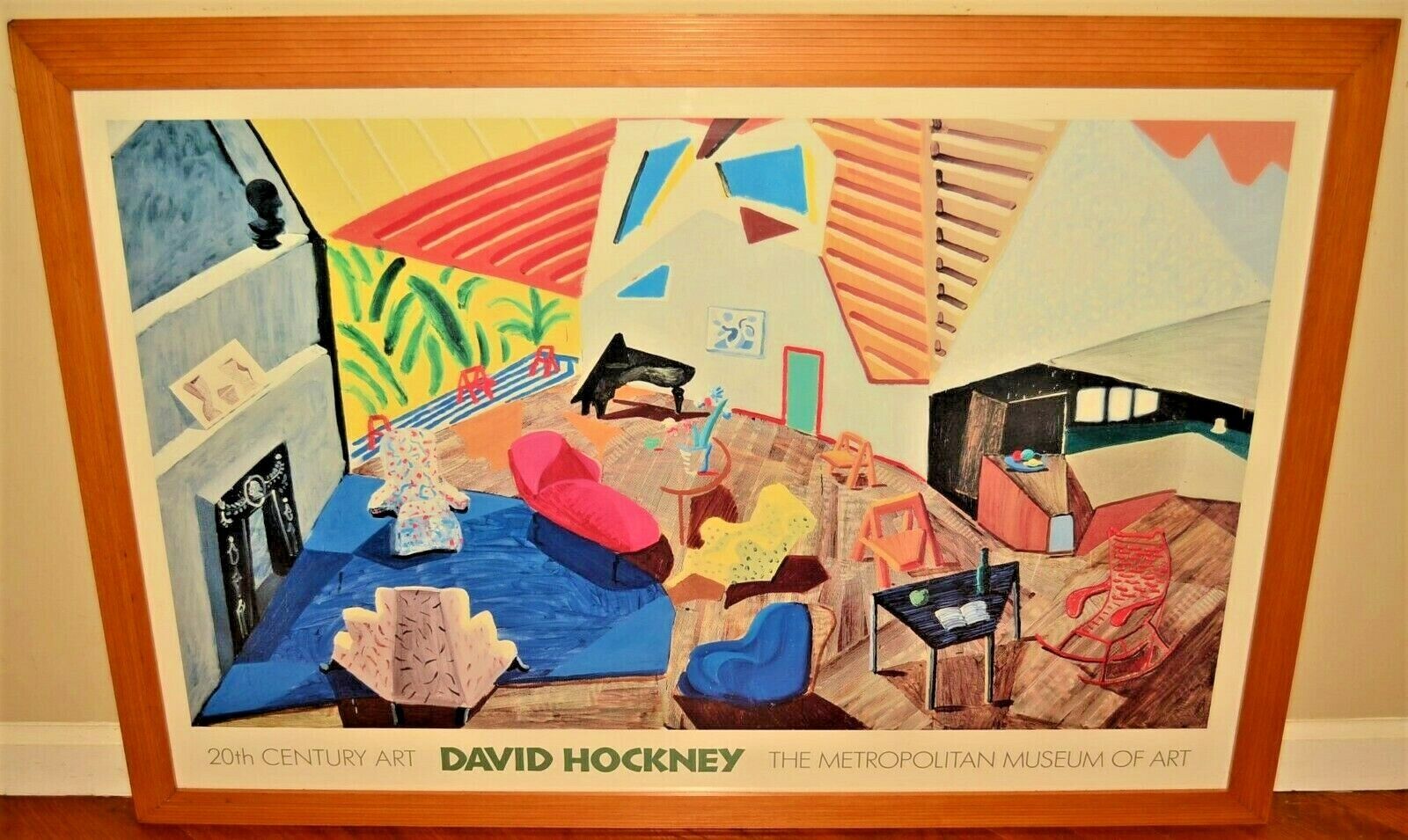 Vintage David Hockney Museum for Moderne Kunst Exhibition Poster (1987,  Framed)