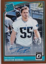 2018 Donruss Optic Rated Rookies Autographs Bronze #192 Braxton Berrios
