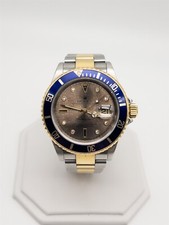 Rolex RARE ROLEX 16613 SUBMARINER SERTI TROPICAL DIAL Mens Watch PAPERS BOX RARE