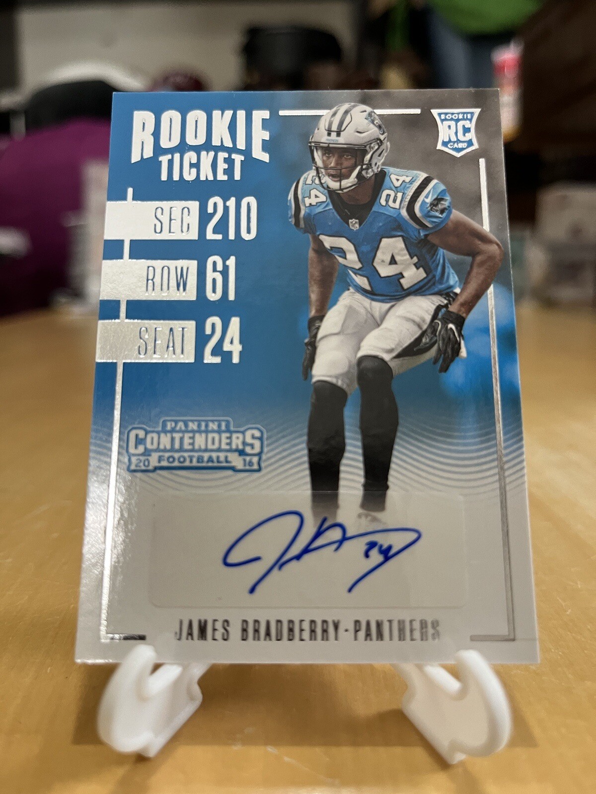 JAMES BRADBERRY ROOKIE AUTOGRAPH 2016 PANINI CONTENDERS RC TICKET #224 EAGLES CB