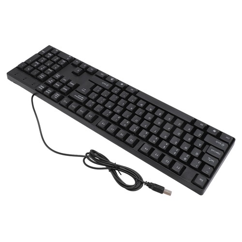 New Wired USB Keyboard Mouse Set Ergonomic 104 Keys Keyboard Comfortable Grip Mo - Picture 17 of 24