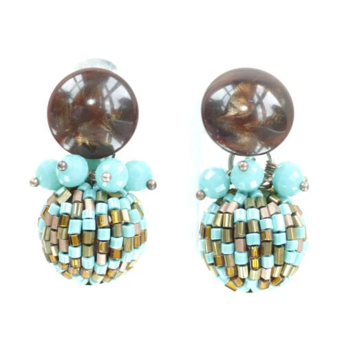 Glas-Perle-Clip-On Mode-Ohrschmuck