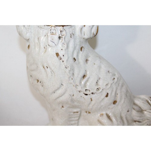 Old Staffordshire English Spaniel Antique 19th Century Mantle Dog Single 12 Inch - Picture 3 of 10