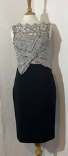 Karen Millen Size (description) Black Lined CottonBlend Zip Elegant Evening 1312