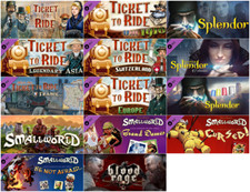 Ticket to Ride + Splendor + Small World + Blood Rage: DE + DLCs [PC Steam keys]
