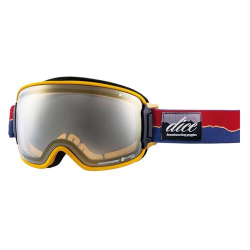 DICE BANK  PHOTOCHROMIC/MIT BLUE【新品】 New [Dice] Japanese-made snow goggles BANK photochromic MIT