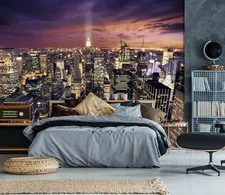 3D City Building ZHUA7850 Wallpaper Wall Murals Removable Self-adhesive Amy