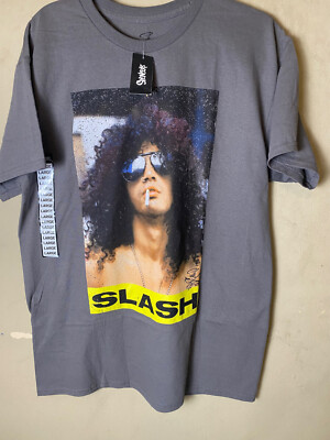 SLASH GUNS N ROSES Cigarette SnakePit Gray Graphic Tee SZ L-NWT