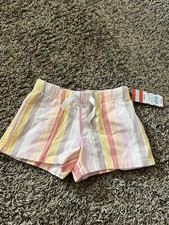 Cat  jack Girls' Shorts pull on Drawstring Striped Size XS