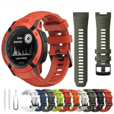 Soft Silicone Sports Watch Strap For Garmin Instinct 2X Solar Band Replacement