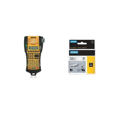 DYMO RhinoPRO 5200 Industrial Label Printer with 1/2'' Heat-Shrink Cable Label...
