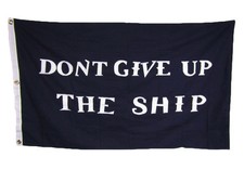 3x5 Embroidered Commodore Perry Don't Give up Ship #2 100% Cotton Flag 3'x5'