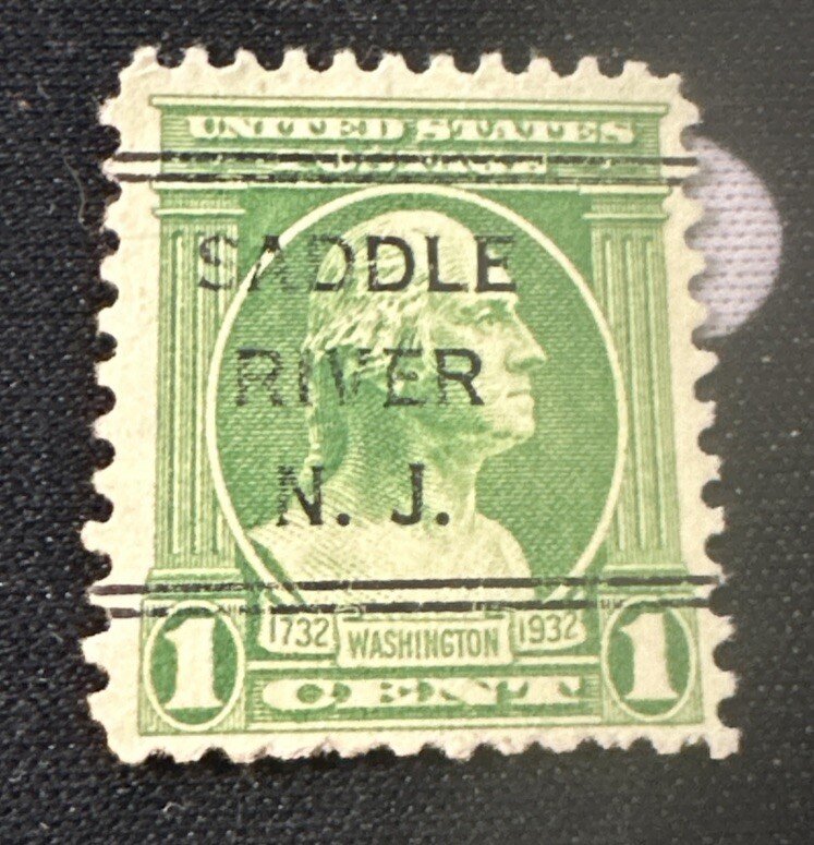 Rare 1932 Green George Washington 1 Cent Stamp Face Right Oval 200