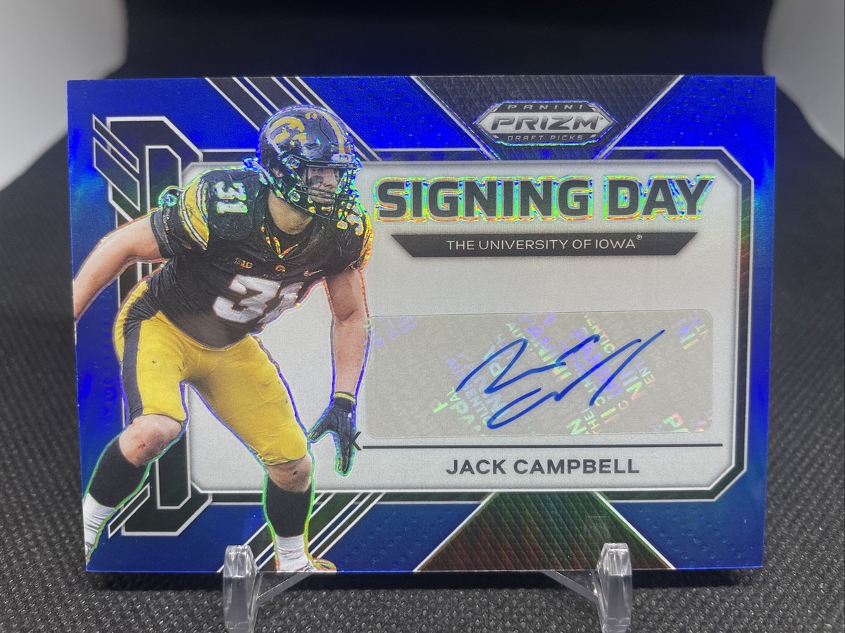 2023 Prizm Draft JACK CAMPBELL Signing Day RC Blue Auto /149 #SD