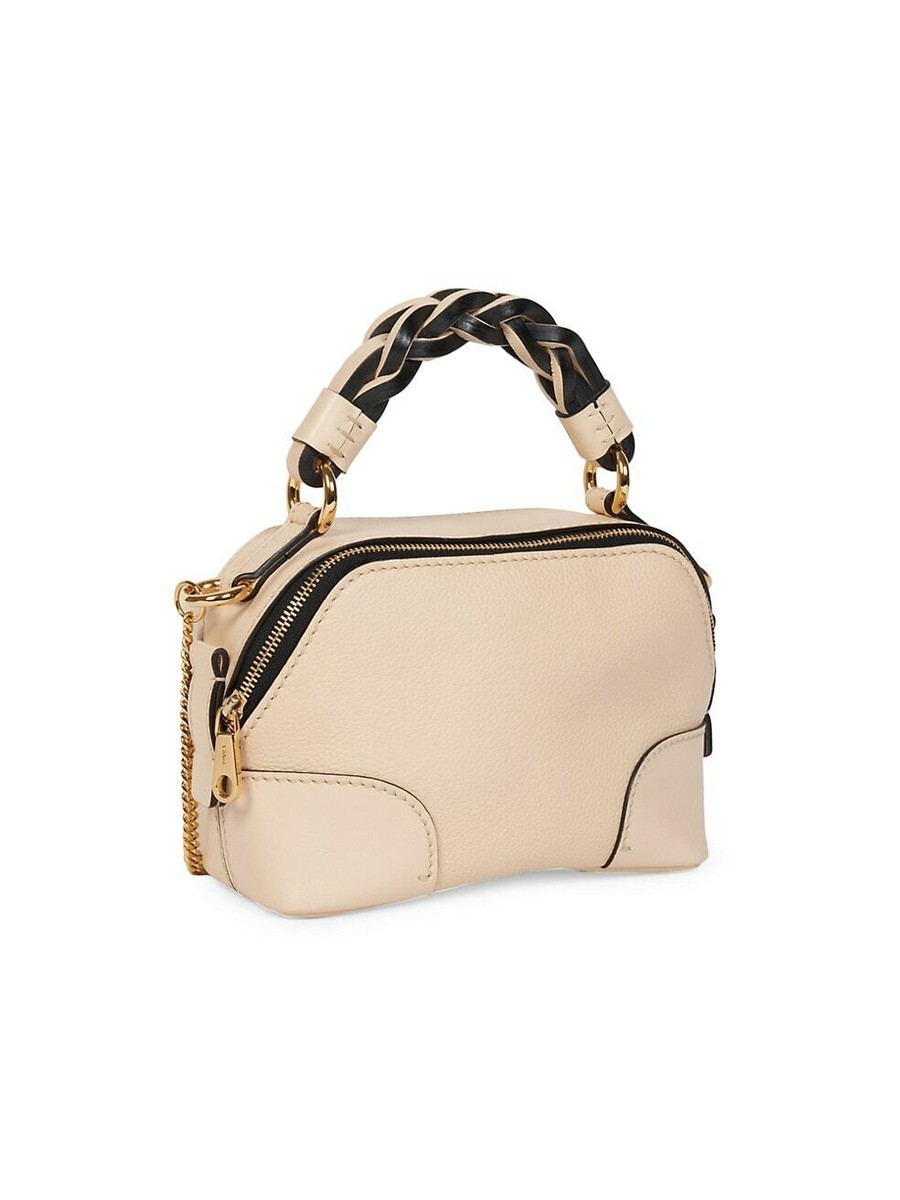 New Chloé Chloe Mini Daria Leather Satchel, Sweet Beige MSRP $1450