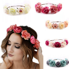 Blumenkrone Groß Stirnband Haarkranz Blumenkranz Haarschmuck Mädchen Hochzeit