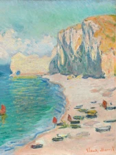 The Beach and the Falaise d'Amont Claude Monet 1885 Painting Poster Art Print