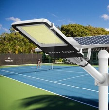 PFCTART Solar Street Lights Outdoor Dusk to Dawn Super Bright For Tennis Court