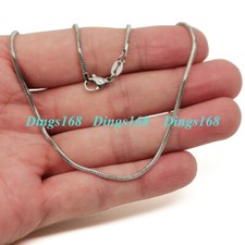 925 Sterling Silver Snake Chain Necklace 16/18/20/22/24/26/28/30/32/34/36/38inch