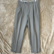 80'S Ralph Lauren CHAPS Two-pleat slacks pants made in Canada men's w30 vint...