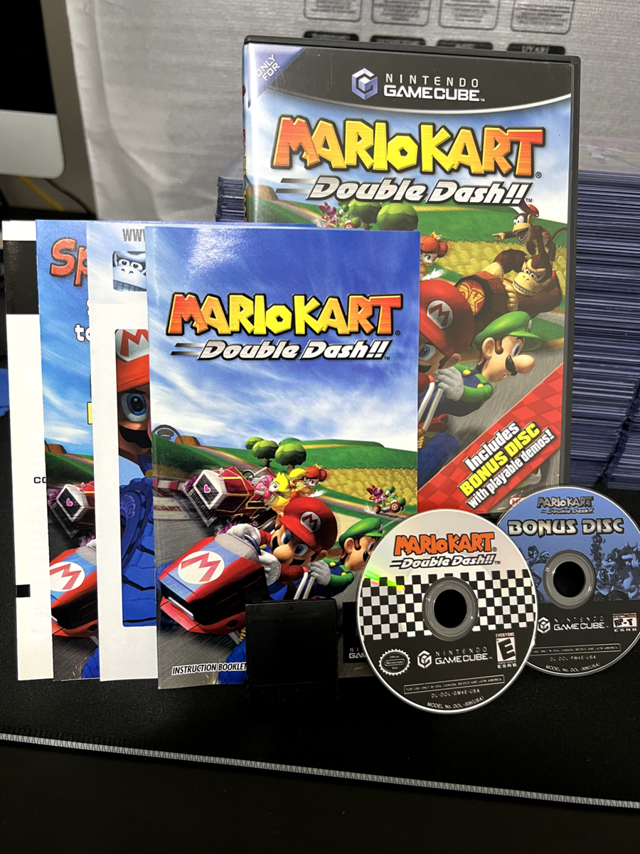 Mario Kart Double Dash Gamecube Complete CIB Manual BONUS EDITION MINT  DISCS!