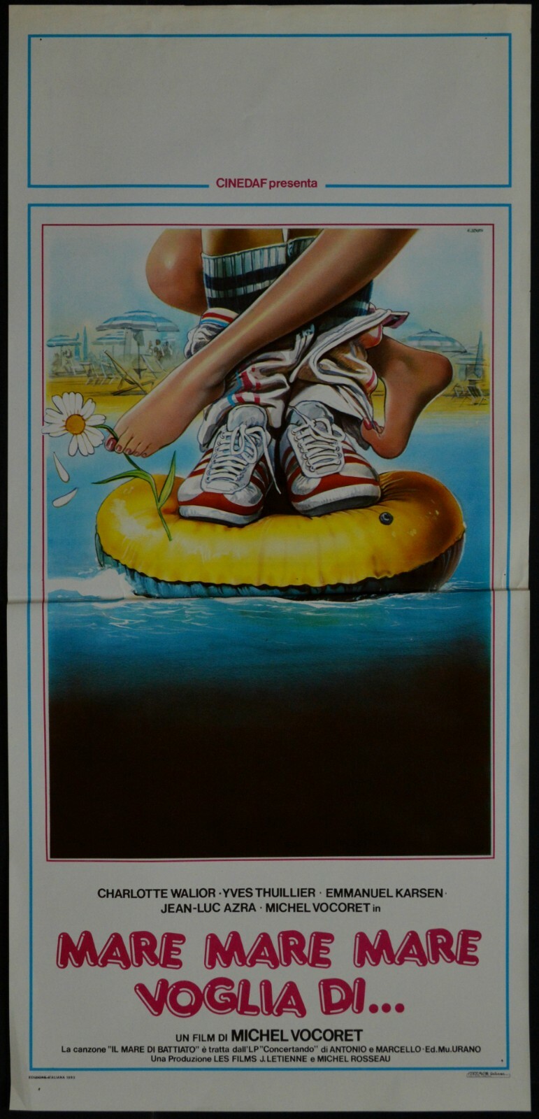 Locandina originale film Mare, mare, mare, voglia di... (1981) - Regia di Michel Vocoret