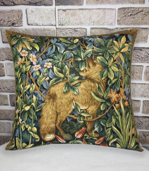 Gobelin Tapisserie Paneel Wandteppich Waldbewohner W. Morris Basteln Stoff 48x48 - Bild 4 von 4