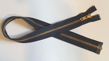 22 inch Dark Grey / Graphite  Brass 5 YKK Separating Zipper New 