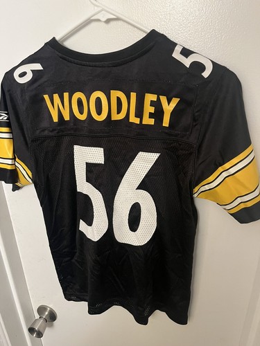 PITTSBURGH STEELERS REEBOK LAMARR WOODLEY #56 JERSEY (WOMENS SMALL) - Picture 2 of 2