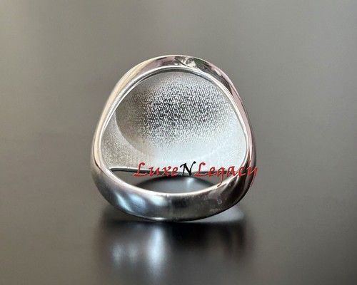 Mercedes Benz Signet Ring 925 Sterling Silver Men's Ring, Silver Mercedes Ring - Picture 7 of 13
