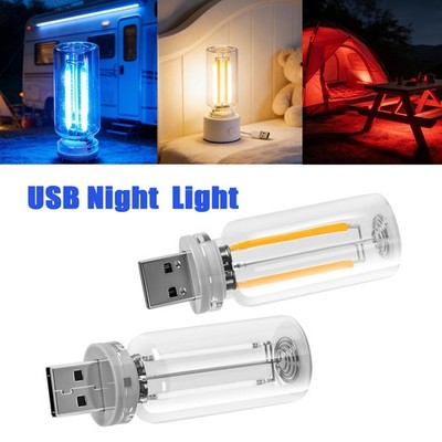NEW Car LED Lighting Retro Auto Mood Lamps Night Lamps USB Touch Night Light 2PC