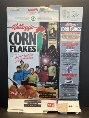 Vintage Cereal Box, CORN FLAKES - STAR TREK, 1996, Kellogg's, CANADA