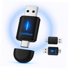 Wireless CarPlay adapter  wireless Android Auto adapter, 2-in-1 USB-A/USB-C