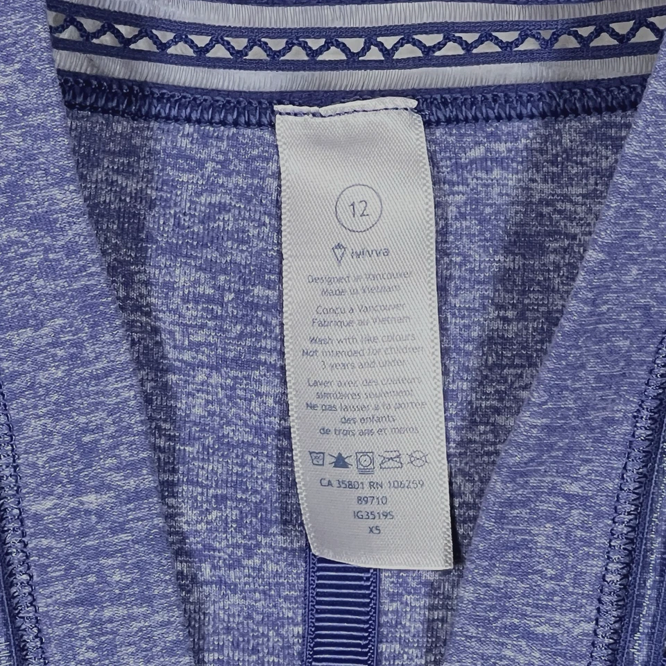 Camisa Ivivva Lululemon Own the Move Twist Wrap Manga Larga Niñas Púrpura Talla 12 Foto 2 de 4