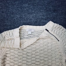Ann Taylor Loft Lounge Women's Medium Chrochete Knitted Sweater Mid-sleeve
