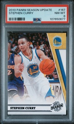 2010-11 Panini Season Update Stephen Curry #167 PSA 8 Low Pop