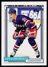 Rob Zamuner, 1992-93 Topps, #426, Tampa Bay Lightning, RC