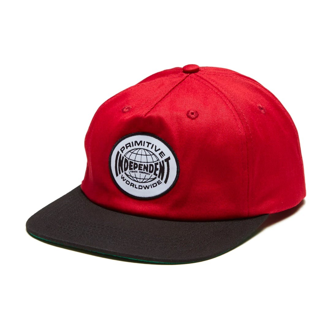 Primitive x Independent Truck Co. ''Global'' Snapback Hat (Red) 5-Panel Cap