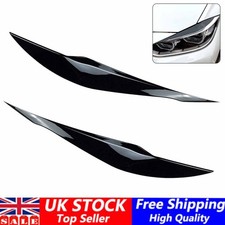 Fits BMW F30 F31 Eyebrows Headlight Eyelid Cover Trim Gloss Black 3 Series 12-18