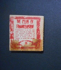 1963 MONSTER FLIP BOOK MOVIES #25  (THE CLUB OF FRANKENSTEIN)  TOPPS