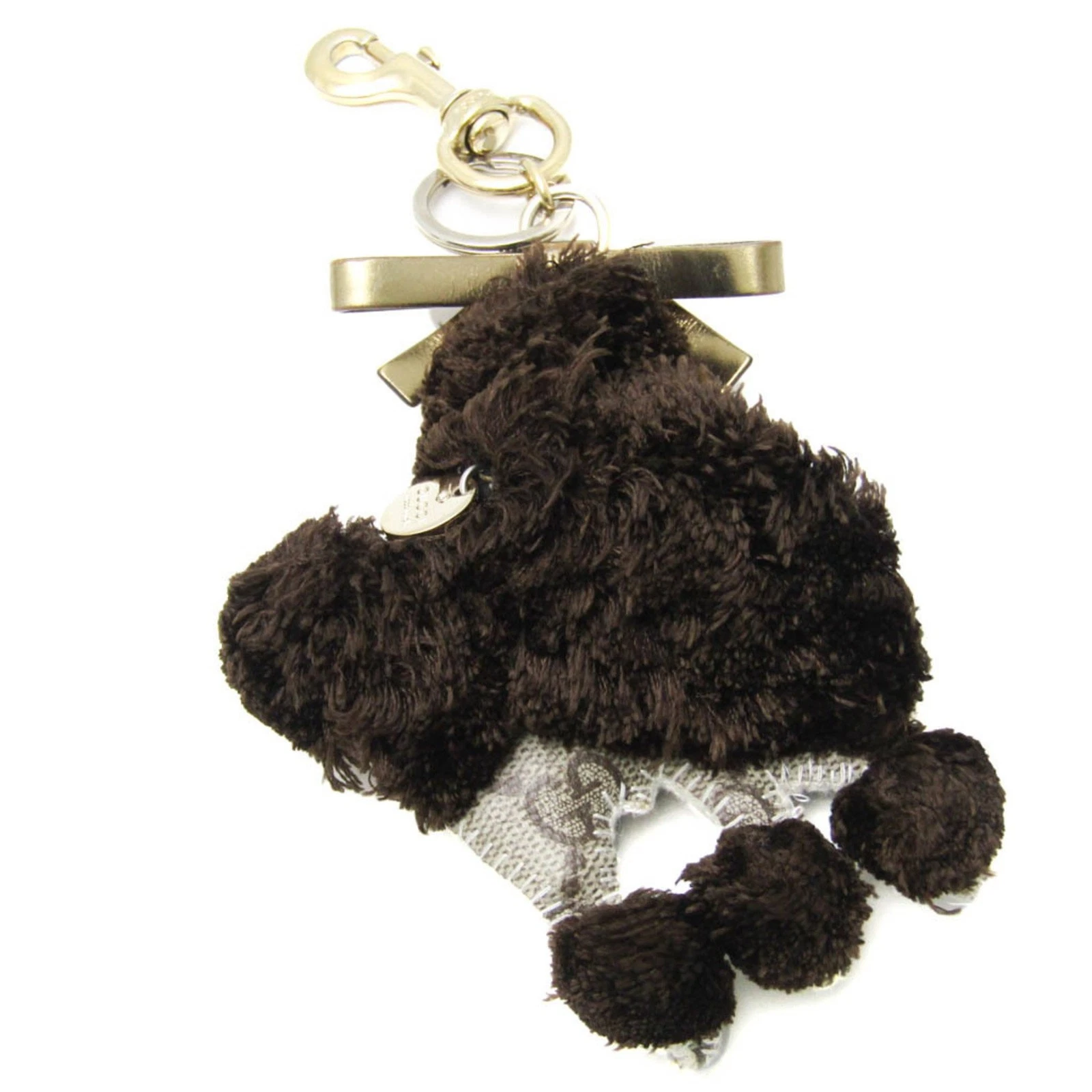 Porte clés Gucci GG Supreme Guccioli Caniche Lulu (beige, marron, marron foncé) BF577803