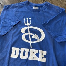 Vintage 90s Duke University Blue Devils Pitchfork Graphic T-Shirt Men  s Medium