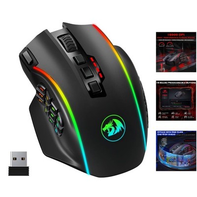 Professional Wireless Gaming Mouse | 16,000 DPI | Ergonomic Design | RGB Lights