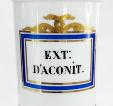 ANTIQUE  19TH CENTURY FRENCH PORCELAIN APOTHECARY JAR LAMP