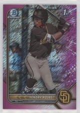 2022 Bowman Chrome Prospects Fuchsia Shimmer Refractor 27/199 Yendry Rojas 12wc