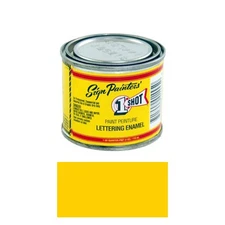 1/4 Pint 1 Shot 134L CHROME YELLOW Paint Lettering Enamel Pinstriping One Shot