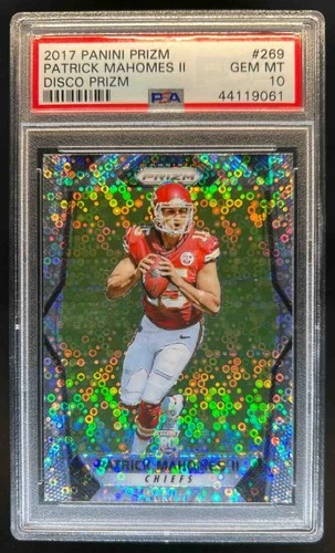 2017 Panini Prizm Patrick Mahomes II Disco Rookie RC #269 Chiefs PSA 10 GEM MINT