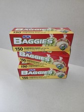 Hefty Baggies Food Storage Bags Sandwich Bags Twist Tie 150 Count (3)