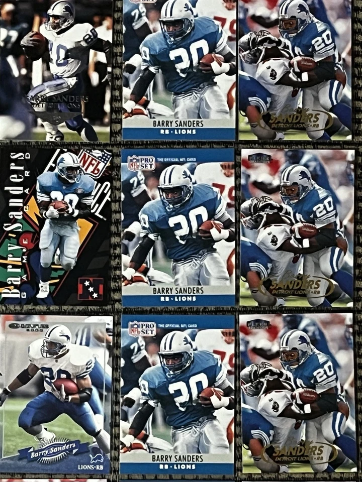 Enorme Barry Sanders 61 Lote de Cartas com Inserções SP Autêntico Holo Bowmans Best Topps - Imagem 4 de 4